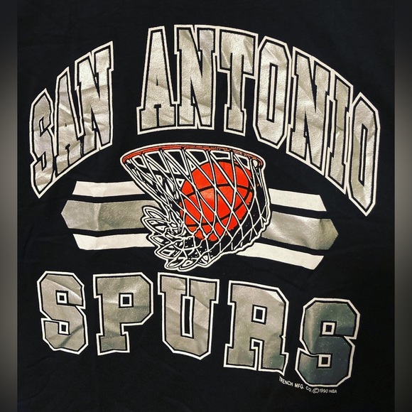 Vintage 1990 San Antonio Spurs T-Shirt (S) - Picture 2 of 4